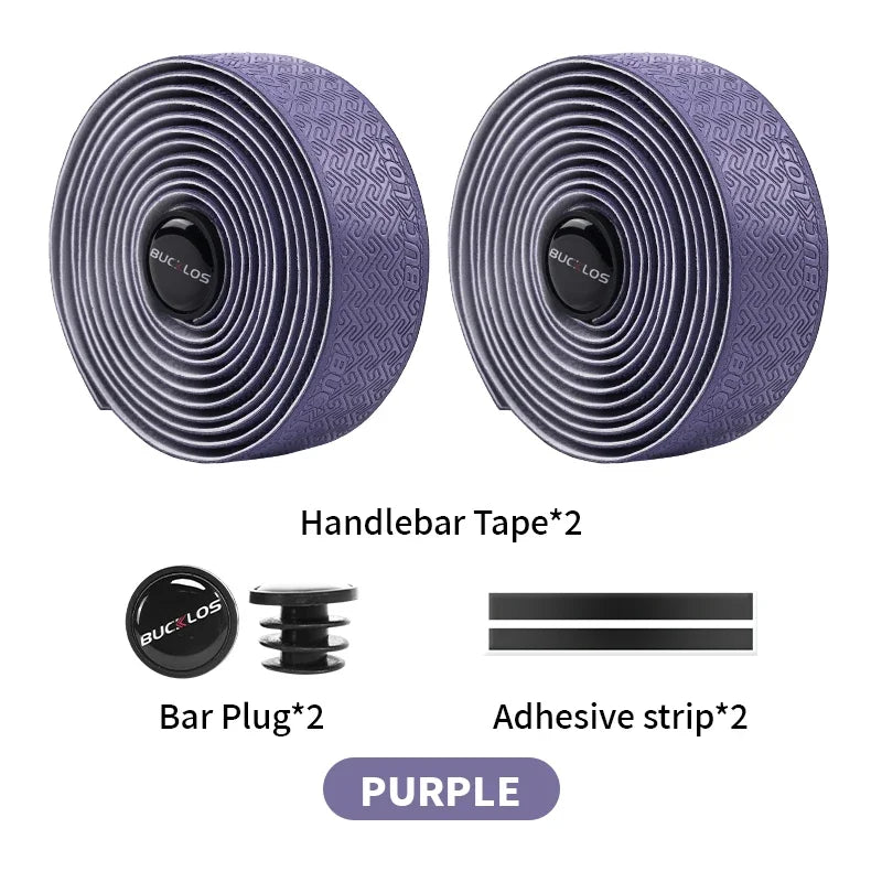 BUCKLOS Bicycle Handlebar Tapes Road Bicycle Handlebar Tape Anti-slip Waterproof Cycling Bar Wrap Road Bike Accessories - Pur