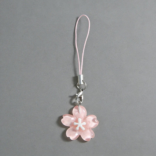 Colorful Resin Flower Phone Chains for Women Korean Style Fresh Cute Transparent Bag Key Pendant Best Friend Compact Accessor