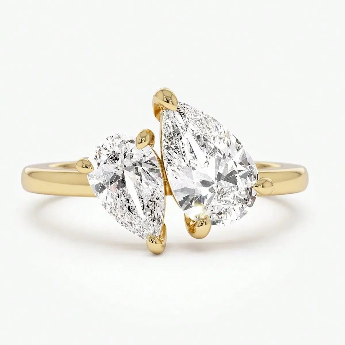 Asglam 925 Sterling Silver Simple Classic Zircon Water Drop Ring For Women Engagement Wedding Luxury Fine Jewelry
