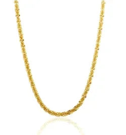 Stainless Steel Vintage Textured Delicate Necklace - C1 Gold