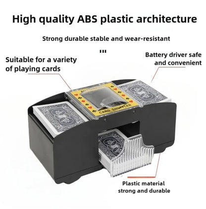 Automatic Card Shuffler Playing Card Dealer Shuffling Machine Casino Card Shuffler for UNO Blackjack Texas Hold'em Poker Card