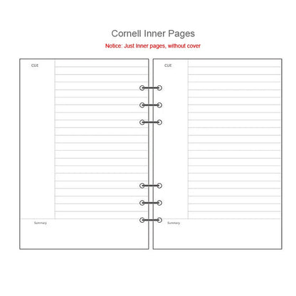 A5 A6A7 45 Sheets Loose Leaf Notebook Refill Spiral Binder Inner Page Weekly Monthly To Do Line Dot Grid Inside Paper Station