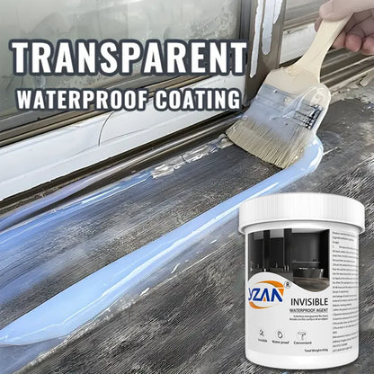 450g Polyurethane Waterproof Coating Invisible Paste Sealant Glue with Brush Adhesive Repair Nano Glue for Home Roof Bathroom
