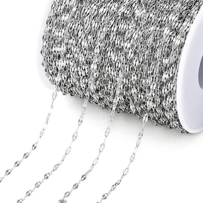 2Meters/Lot Stainless Steel Chains Gold Color Chain for Jewelry Making DIY Necklace Bracelet Accessories Lips Beads Beaded Ch
