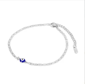 Stainless Steel Bohemian Style Personalized Anklet - E6 Silver