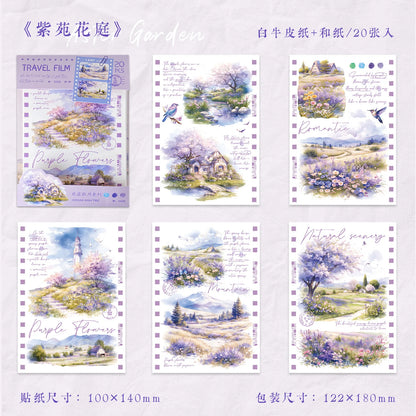 20pcs/1lot kawaii Stationery Stickers Travel Film Diary Planner junk journal Decorative Scrapbooking DIY Craft Stickers - ziy
