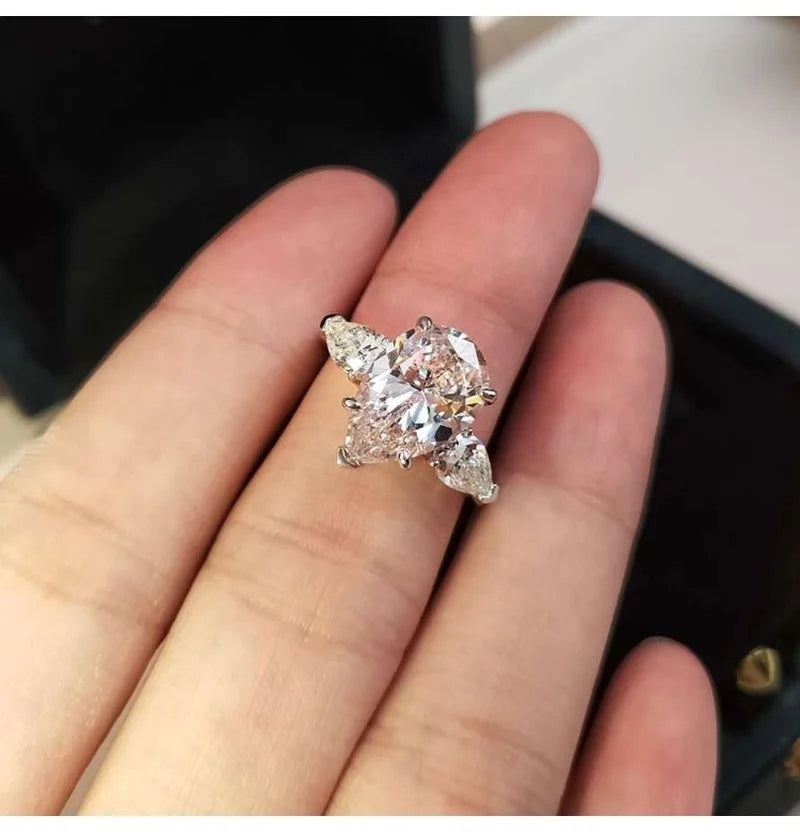 CAOSHI Simple Luxury Female Wedding Bands with Shinning Zirconia Stone Temperament Women Trendy Jewelry Delicate Promise Ring