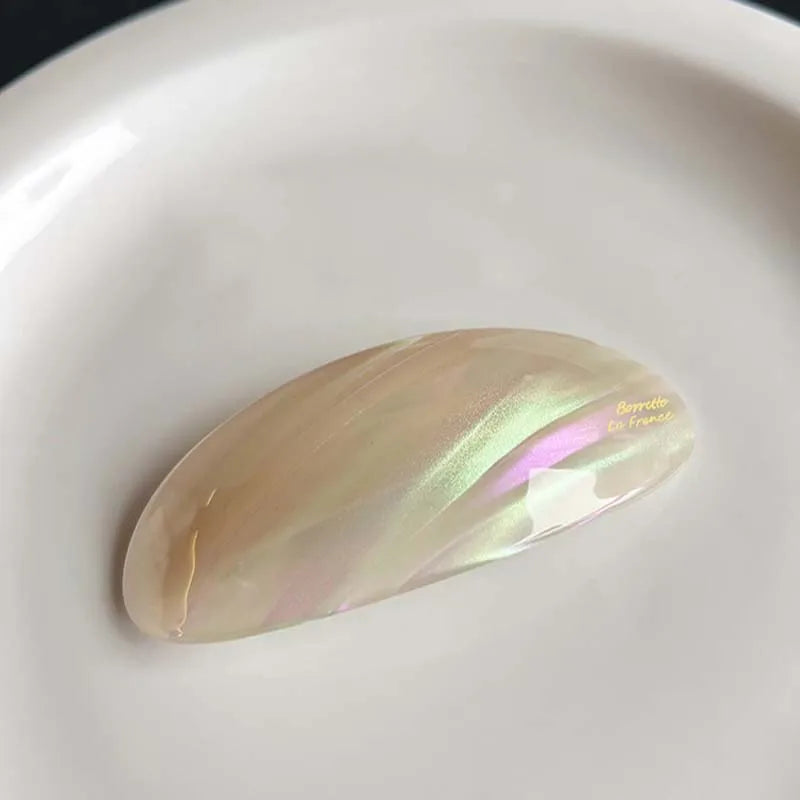 Vintage Acetic Acid Oval Hair Clip for Women Girls Korean Large Spoon Clip Spring Clip Hair Clip Top Clip Hair Accessories - 