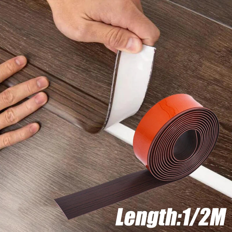 1pc 1m/2m Self-adhesive Floor Cover Strips Carpet Edge Trim Strip Floor Transition Door Threshold Gaps Door Bottom Sealing St