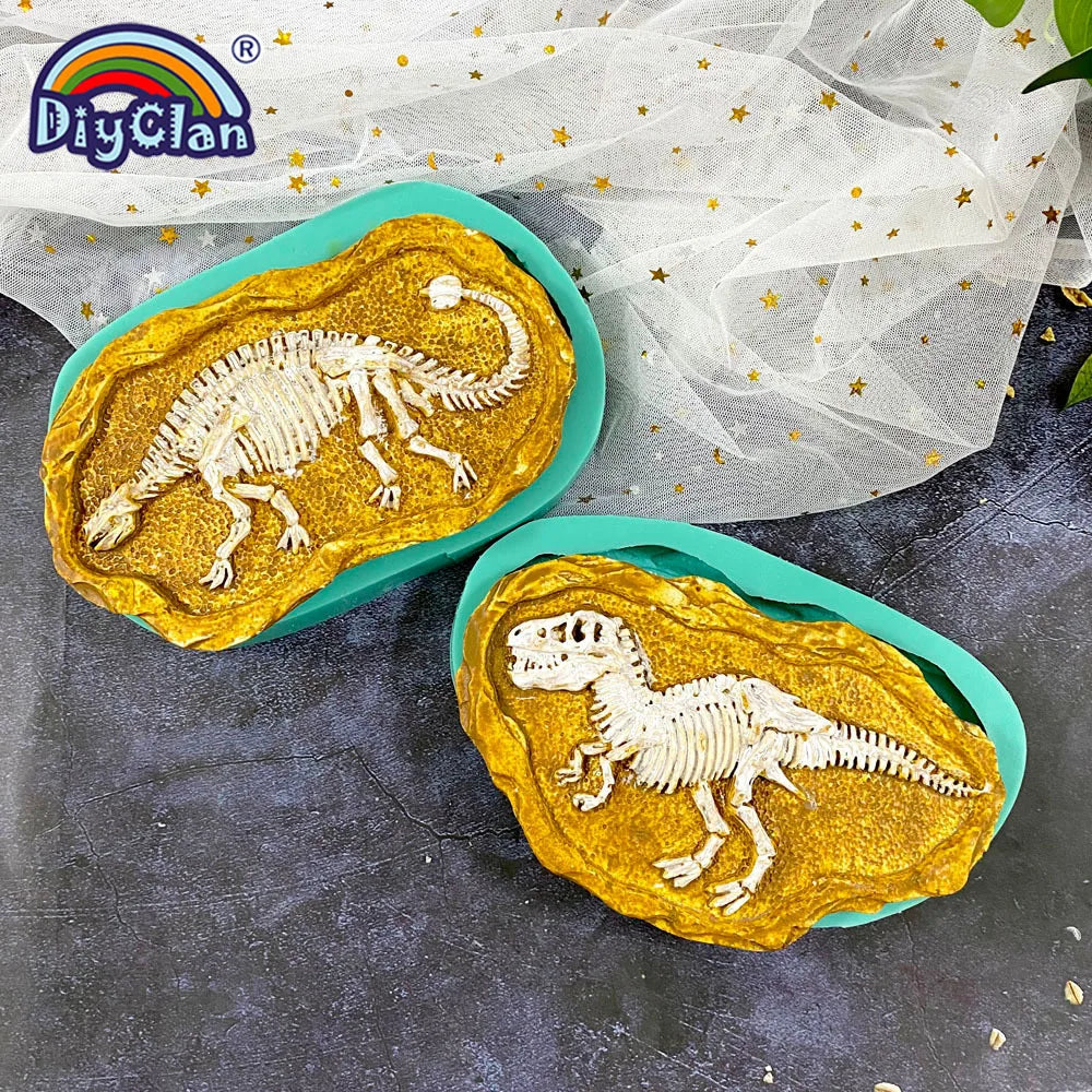 Dinosaur Skeleton Specimen Silicone Mold Tyrannosaurus Ankylosaurus Specimen Model Gypsum Resin Handmade Epoxy Mold Handicraf