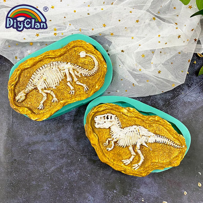 Dinosaur Skeleton Specimen Silicone Mold Tyrannosaurus Ankylosaurus Specimen Model Gypsum Resin Handmade Epoxy Mold Handicraf