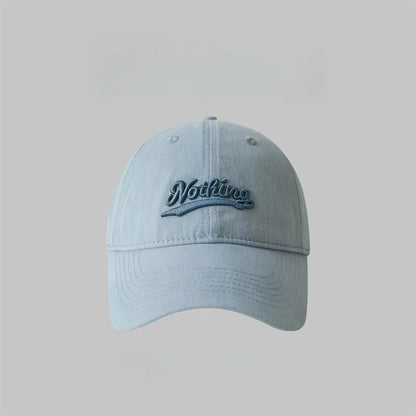 Letter Embroidery Baseball Hat For Women Men Fashion Sunscreen Hat Outdoor Sunshade Peaked Caps Solid Color Visors
