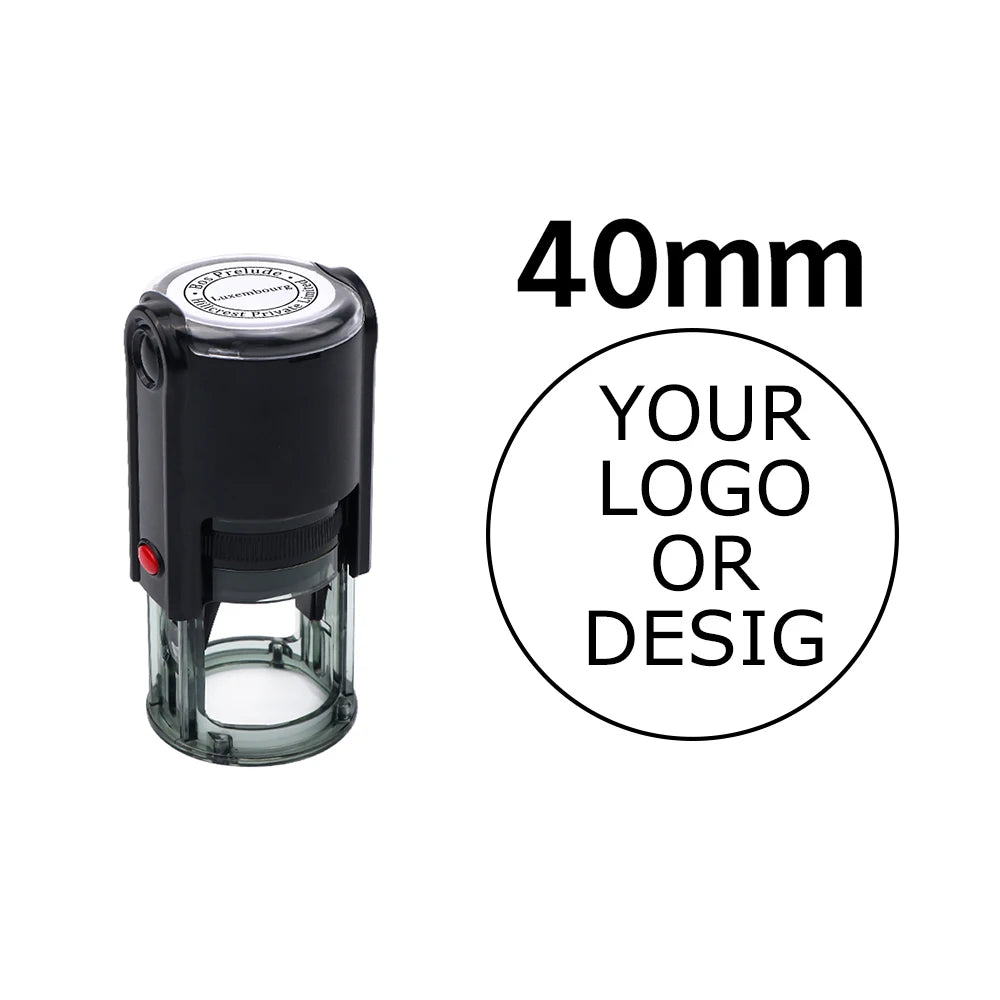 Custom Self-Inking Stamp 25/30/40/50mm Round Logo Design P Personalized Press-type Inking Stamp for Wedding Invitation Envelo