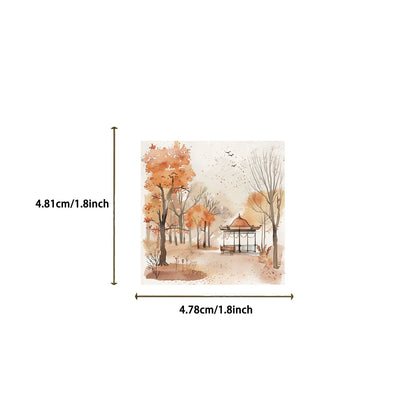 50PCS Cartoon Watercolor Clip Art Stickers Aesthetics Sticker For Laptop Phone Luggage Water Bottle Bicycle Car PET Decals