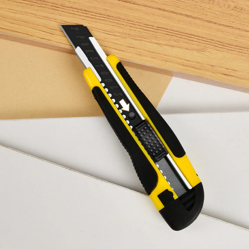 Large Art Knife Stainless Steel Paper Cutter Multi Purpose Plastic Handle Durable Stationery Supplies for Craft Wallpaper