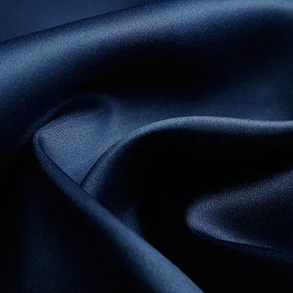 34 Color Soft Satin Fabric Wedding Party Decoration Box Lining DIY Clothing Sewing Background Accessories - Navy Blue / 50cm 
