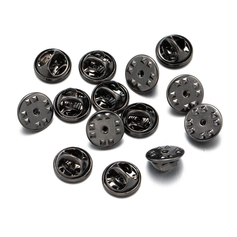 100pc Metal Locking Pin Back Brooch Badge Holder Lapel Base For DIY Jewellery Material Making Supply Craft Accessories Handma