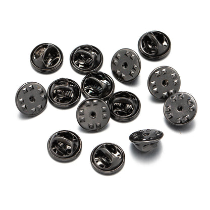 100pc Metal Locking Pin Back Brooch Badge Holder Lapel Base For DIY Jewellery Material Making Supply Craft Accessories Handma