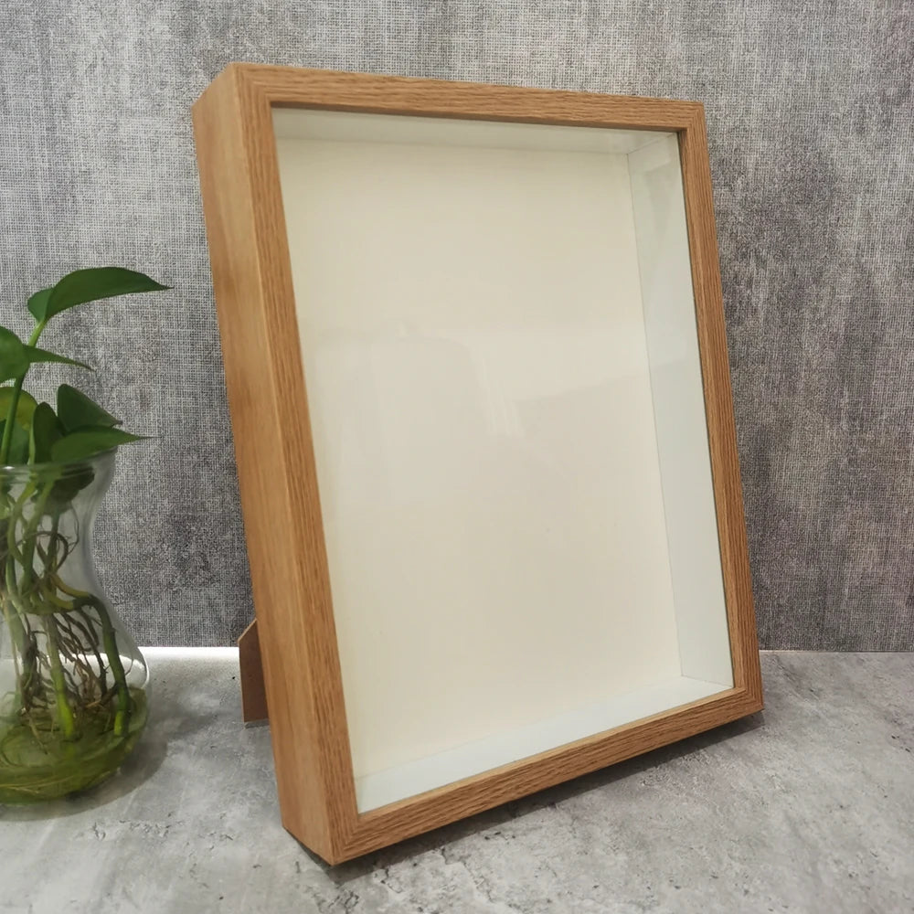 Shadow Box Depth 3cm Wooden Photo Frame For Displaying Three-Dimensional Works Nordic DIY Wood Picture Frame Photo Decor