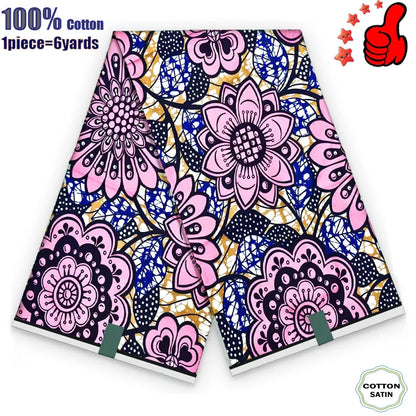 100% Cotton Soft Original Guaranteed Veritable African Real Wax Fabric Ghana Nigeria Style Ankara Wax Batik Fabric