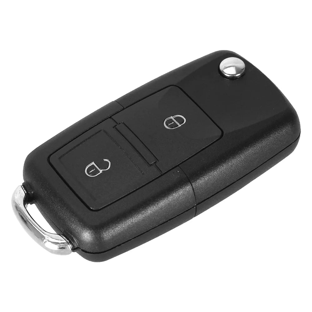 KEYYOU 2 Buttons Remote Flip Folding Car Key Shell for VW For Volkswagen MK4 Bora Golf 4 5 6 Passat Polo Bora Touran - 2 butt