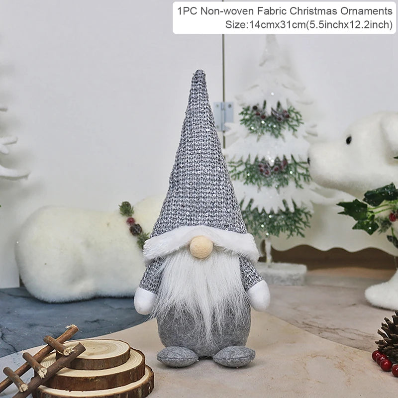 Santa Claus Doll Chirstmas Decorations Home 2025 Decor Table Elk Doll Christmas Ornaments Xmas Navidad Gifts Happy New Year 2