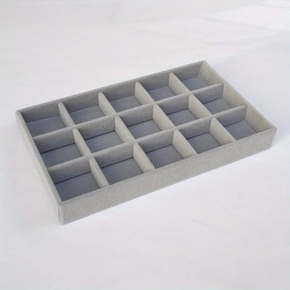 Velvet Jewelry Display Tray Exquisite Jewellery Holder Portable Ring Earrings Necklace Organizer Storage Box Organizator Tray