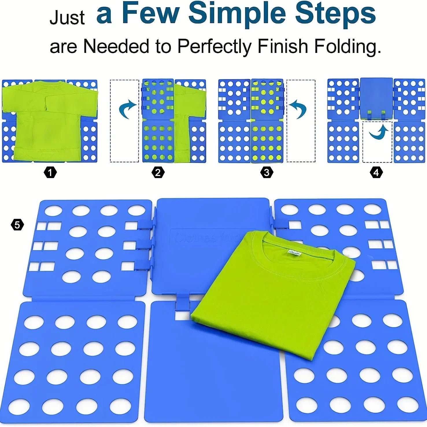 Plastic Folding Clothes Board Easy and Fast Kids Laundry Folder Folding Shirt Board Home Storage Tools for Quick Folding Clot