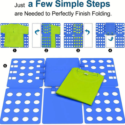 Plastic Folding Clothes Board Easy and Fast Kids Laundry Folder Folding Shirt Board Home Storage Tools for Quick Folding Clot