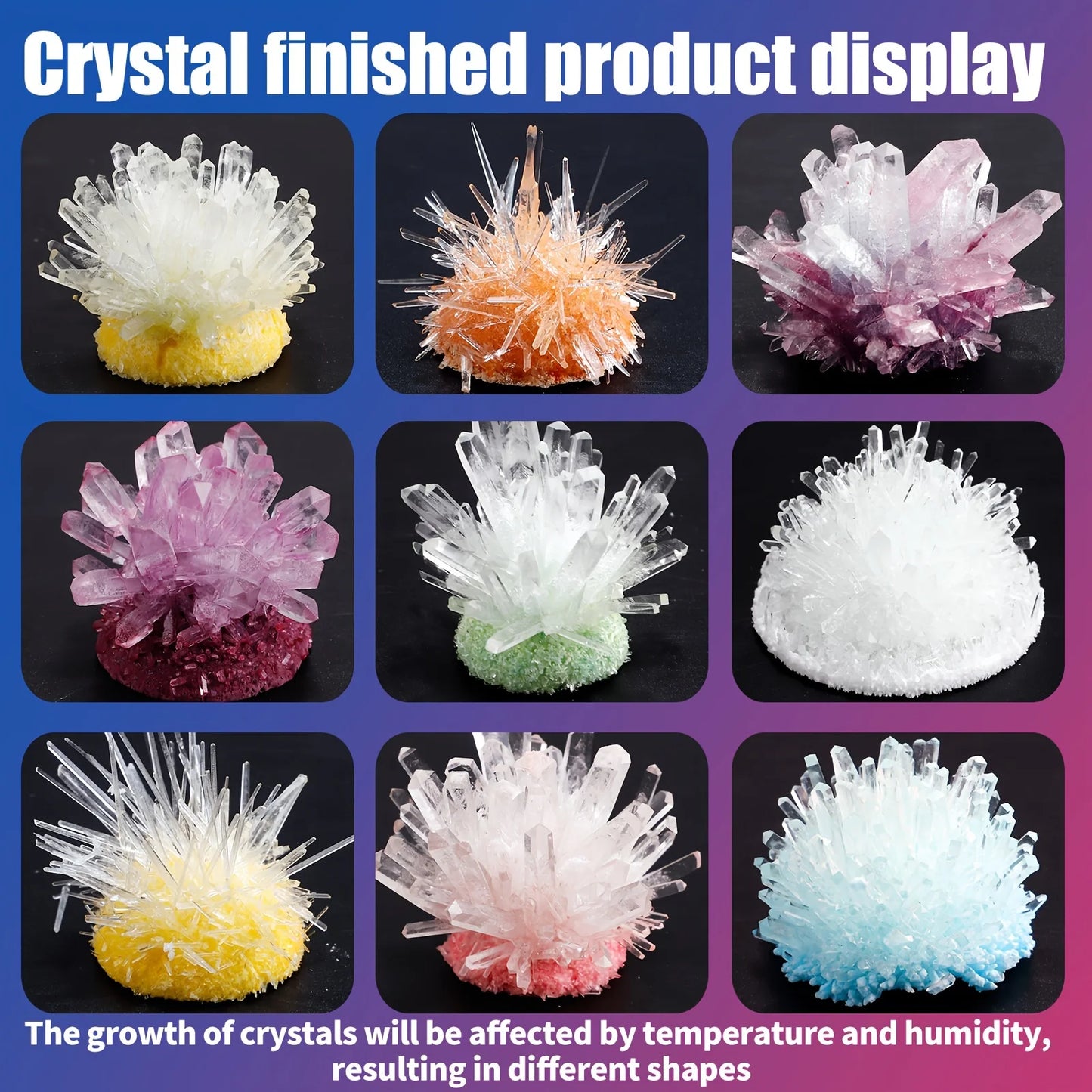 Science education toys, crystal growth and planting, educational puzzle toys, DIY crystal growth toys, Halloween/Christmas