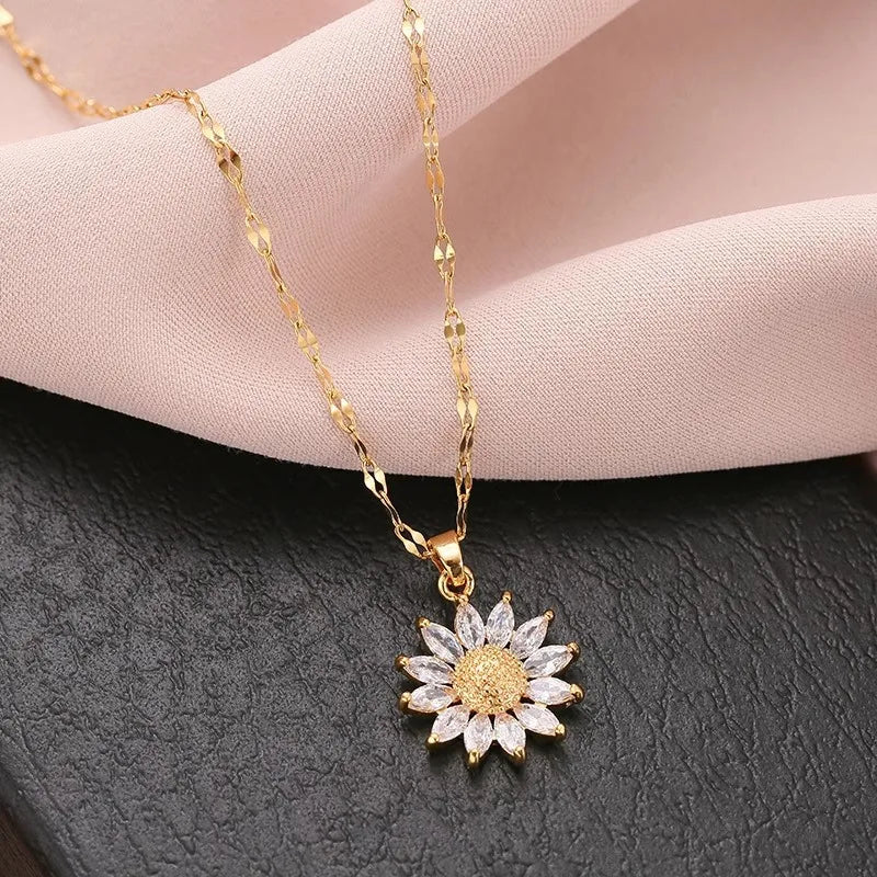 Elegant Sunflower Necklace Gift Set - Celebrate Love, Loyalty