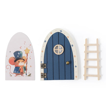 Baby Room Wooden Miniature Dollhouse Mini Home Fairy Elf Door Decorations Wood Wall Ornaments Outdoor Yard Garden Decor Craft