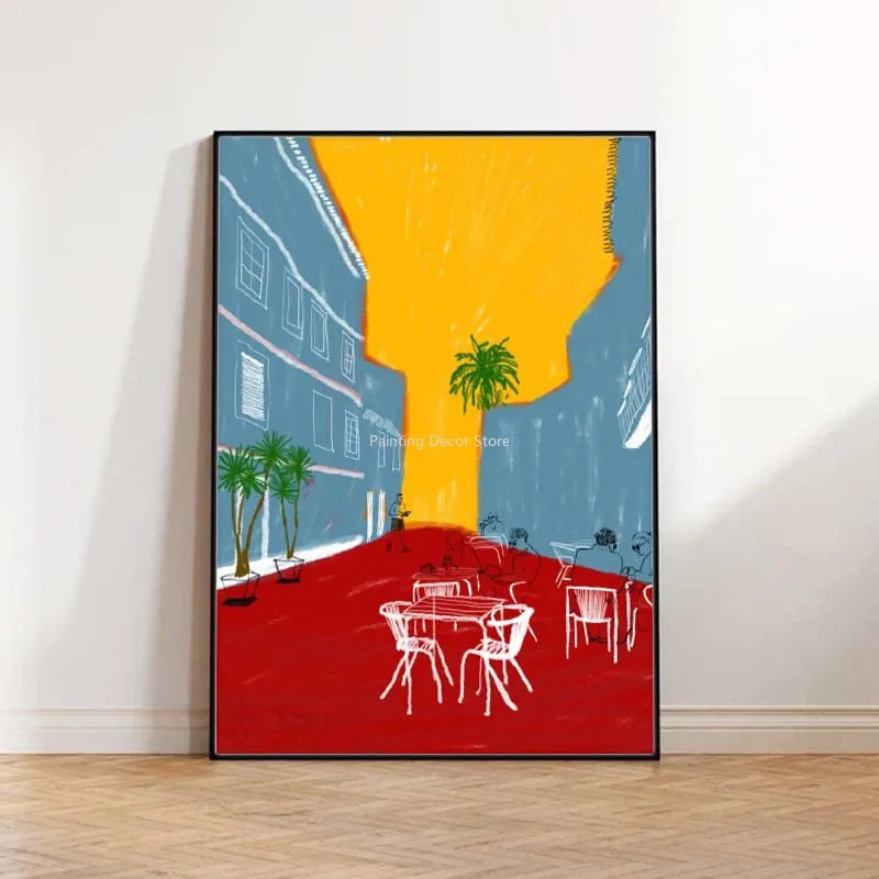 Mid Century Vintage Classic Colorful Posters Abstract Canvas Print Wall Art Canvas Painting for Living Room Home Decor TW10 -