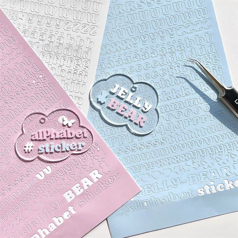 3Pcs Cute Colored Alphabet Letter Sticker Album Diary DIY Scrapbooking Journal Decorative Material Stickers