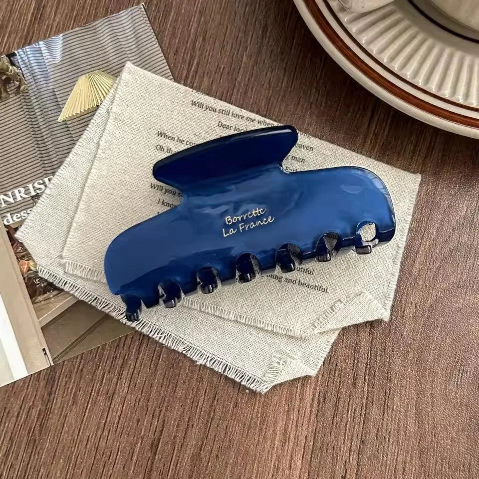 1Pc Elegant Vintage French Hair Clip Two-Tone with Wood Grain & Marbled Design Perfect for Casual Daily Dressing Cute Hair Cl