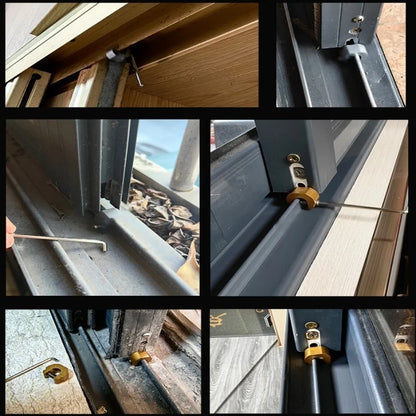 New 3/5/10pcs Aluminum Alloy Window Lock Stopper Sliding Door Window Limiter Sliding Sash Stopper Anti-theft Child Safety Loc