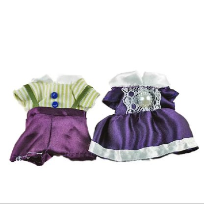 Dress Dollhouse Accessories 1:12 Forest Animal Family Clothes Fashion Daily Wear Casual Outfits Vest Shirt Skirt Pants for Do