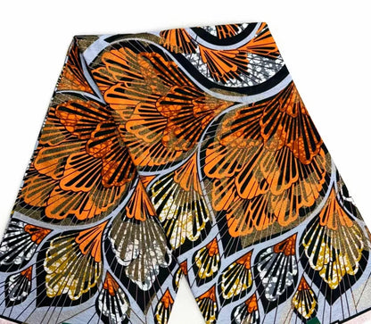 6 Yards Super Grand Gold Wax Shinning Print Africa Real Wax Fabric Nigerian Loincloth Batik Cotton Material For Sew