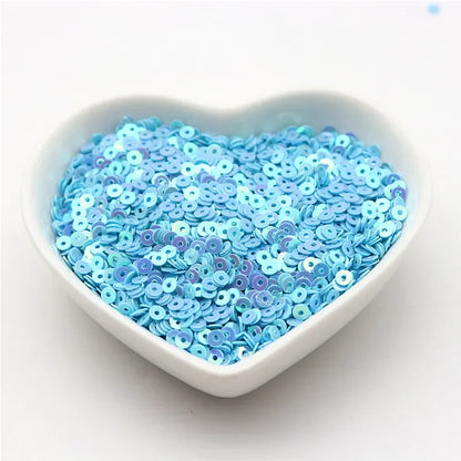 10g Solid Color Sequins Flat Round Pvc Clothing and Shoes Accessories DIY Hand-embroidered Flat Pieces 3mm 4mm 5mm 6mm