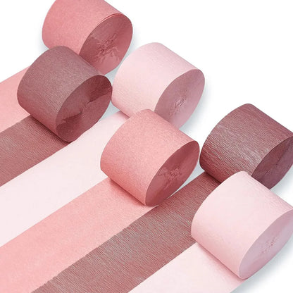 3pcs/set Rainbow Crepe Paper Streamers for Wedding Birthday Party Backdrop Decoration Colorful Paper Crepe Garland Ribbon Dec