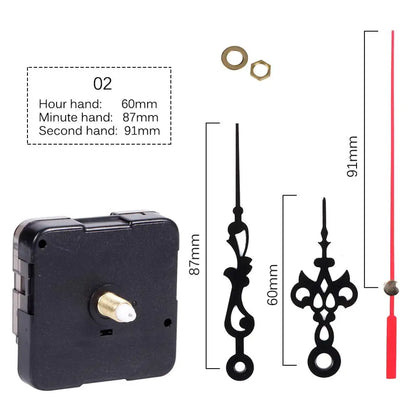 Clock Mechanism Silent Quartz Movement Machine Wall Hands Pointer Set Clockwork Table Long Shaft DIY Watches Repair Parts - 1