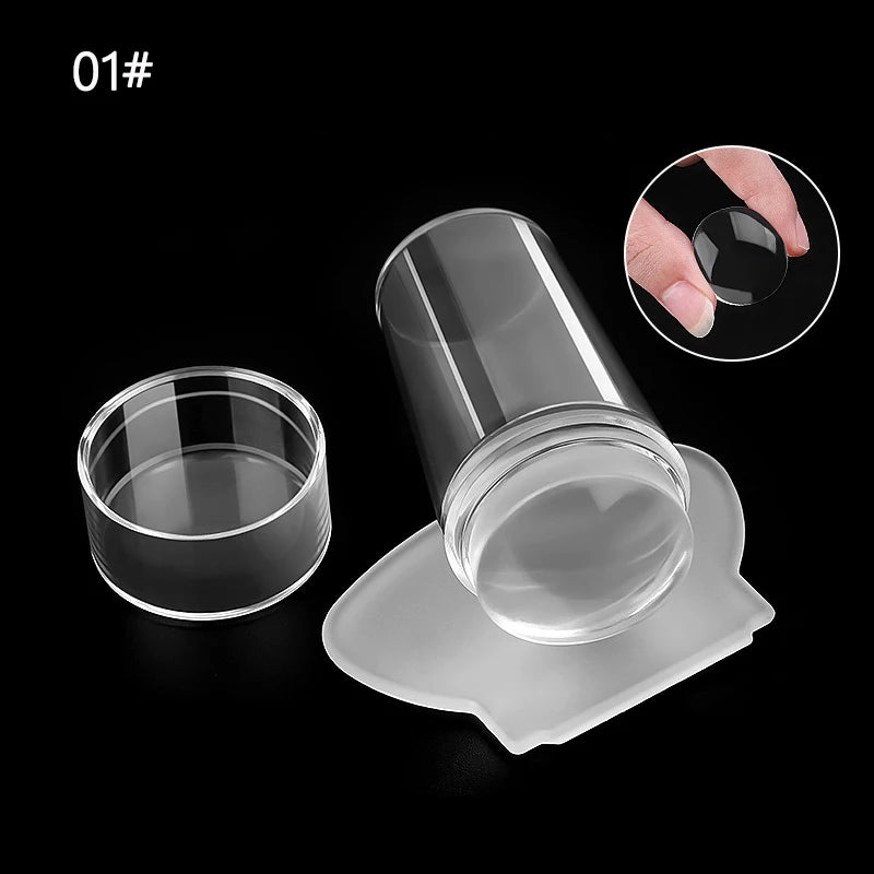 Nails Art Stamping Plates Kit French Manicure Design Plate Stamp Polish Stencil Template Seal Stamper Scraper Accessories Too