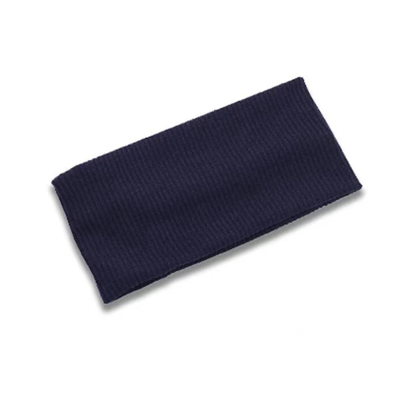 Women Solid Color Knitting Headband Elastic Vintage Yoga Sports Hairbands Gym Outdoor Sweat Absorbing Headwrap Hair Accessori