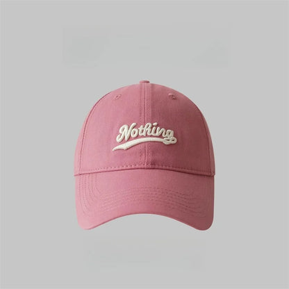 Letter Embroidery Baseball Hat For Women Men Fashion Sunscreen Hat Outdoor Sunshade Peaked Caps Solid Color Visors - Pink