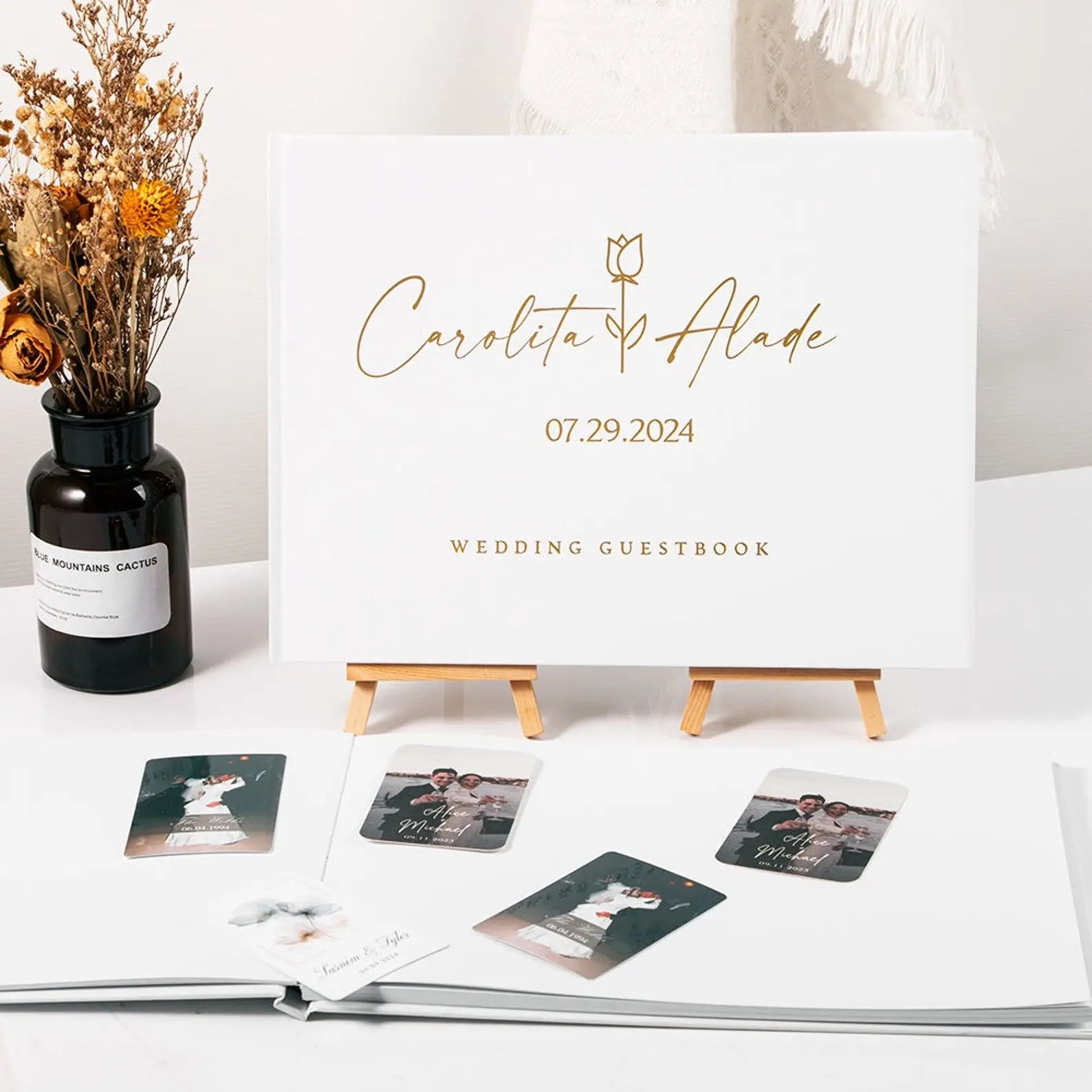 Custom Wedding Guestbook Personalized Guest Book Sign Engagement Photo Album Book Unique Wedding Guestbook Wedding Keepsake G