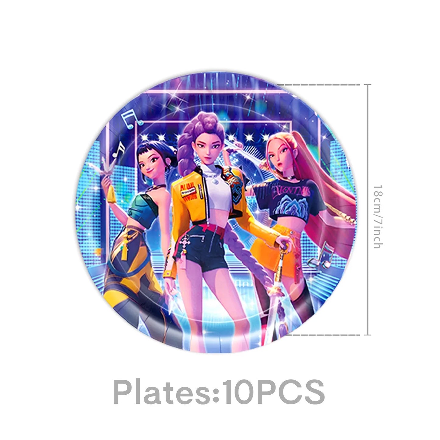 K Pop Birthday Party Decoration Tableware Set - Napkin Tablecloth Banner Paper Plates Slap Bracelets Stamps Baby Shower Suppl