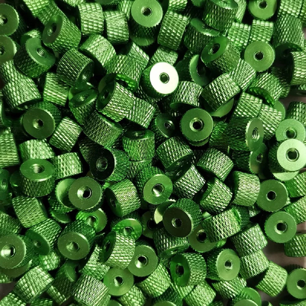 10pcs M3 M4 Aluminum Thumb Nut Knurled Hand Round Nuts Anodized 11 Colors