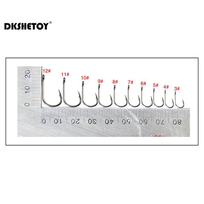 100-1000pcs Fish Hooks with barbed fishhook For Bait With Plastic Box Kit For Saltwater Freshwater fishing tools