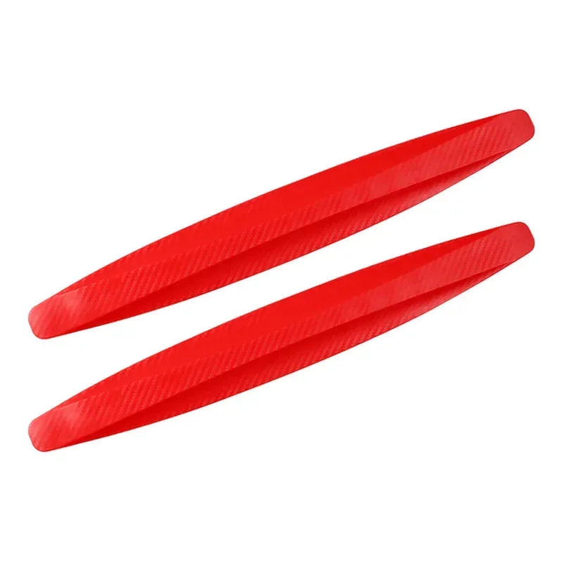 2pcs Car Bumper Protector Strip Guard Corner Protection Strips Scratch Protector Crash Anti Collision Auto Accessories - Red