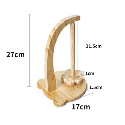 Wooden Yarn Holder Spinning Knitting Tools Crochet Yarn Holder Rotating Magnetic Thread Spool Wool Ball Winder Rotation Spinn